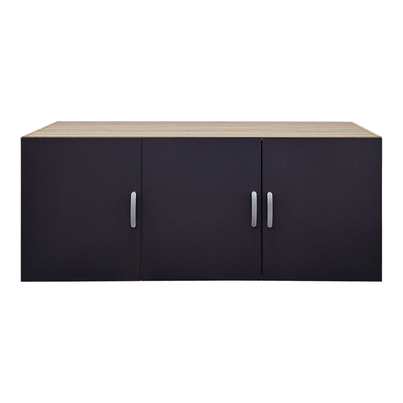 Πατάρι ντουλάπας τρίφυλλο Alvia pakoworld sonoma-ανθρακί 150x51x60εκ 3