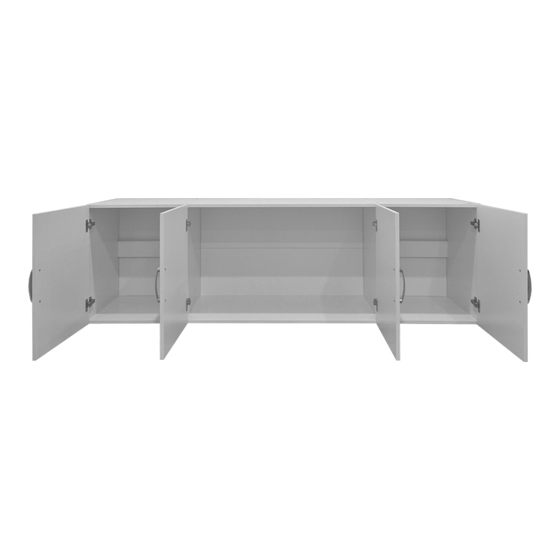 Πατάρι ντουλάπας τετράφυλλο Alvia pakoworld λευκό 200x51x60εκ 2