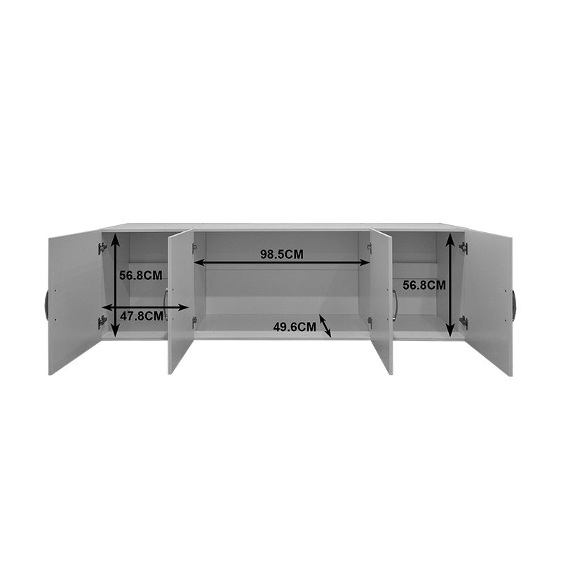 Πατάρι ντουλάπας τετράφυλλο Alvia pakoworld λευκό 200x51x60εκ 4
