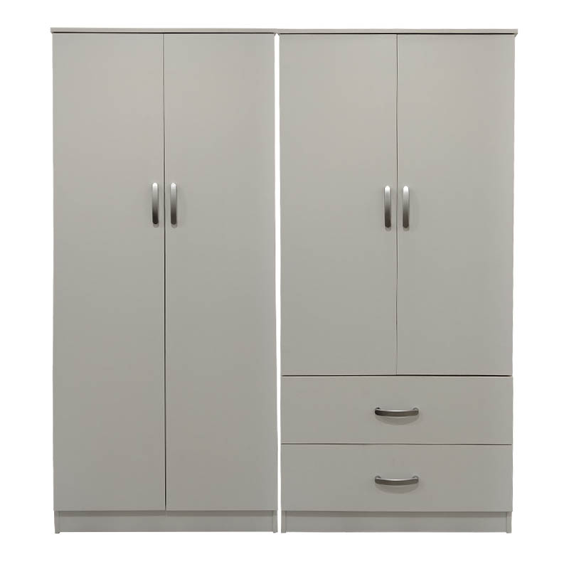 Ντουλάπα τετράφυλλη Athos pakoworld λευκή 160x42x180εκ 2