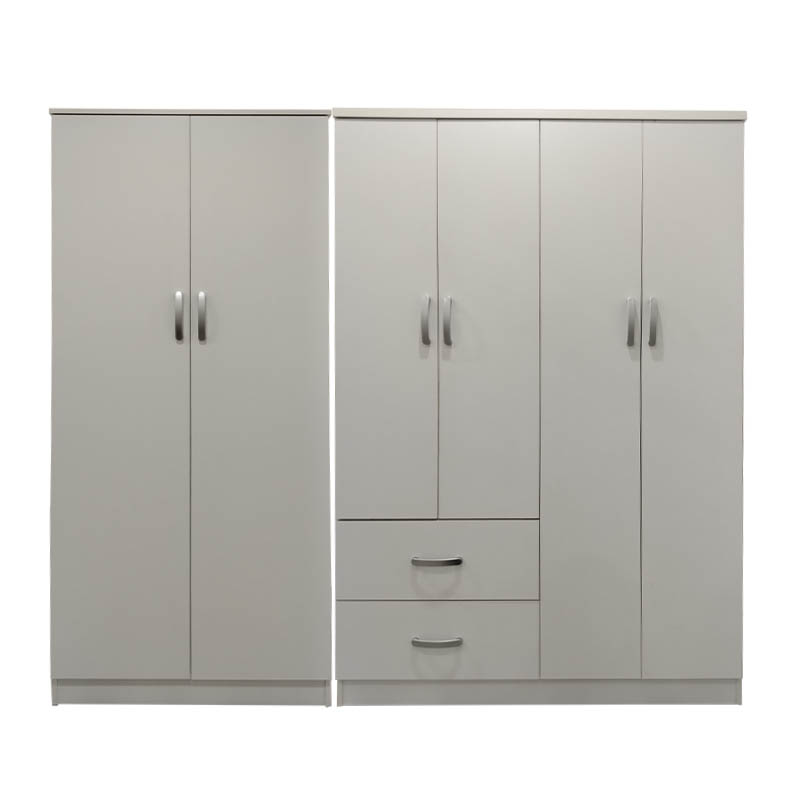 Ντουλάπα εξάφυλλη Athos Ι pakoworld λευκή 200,5x42x180εκ 3