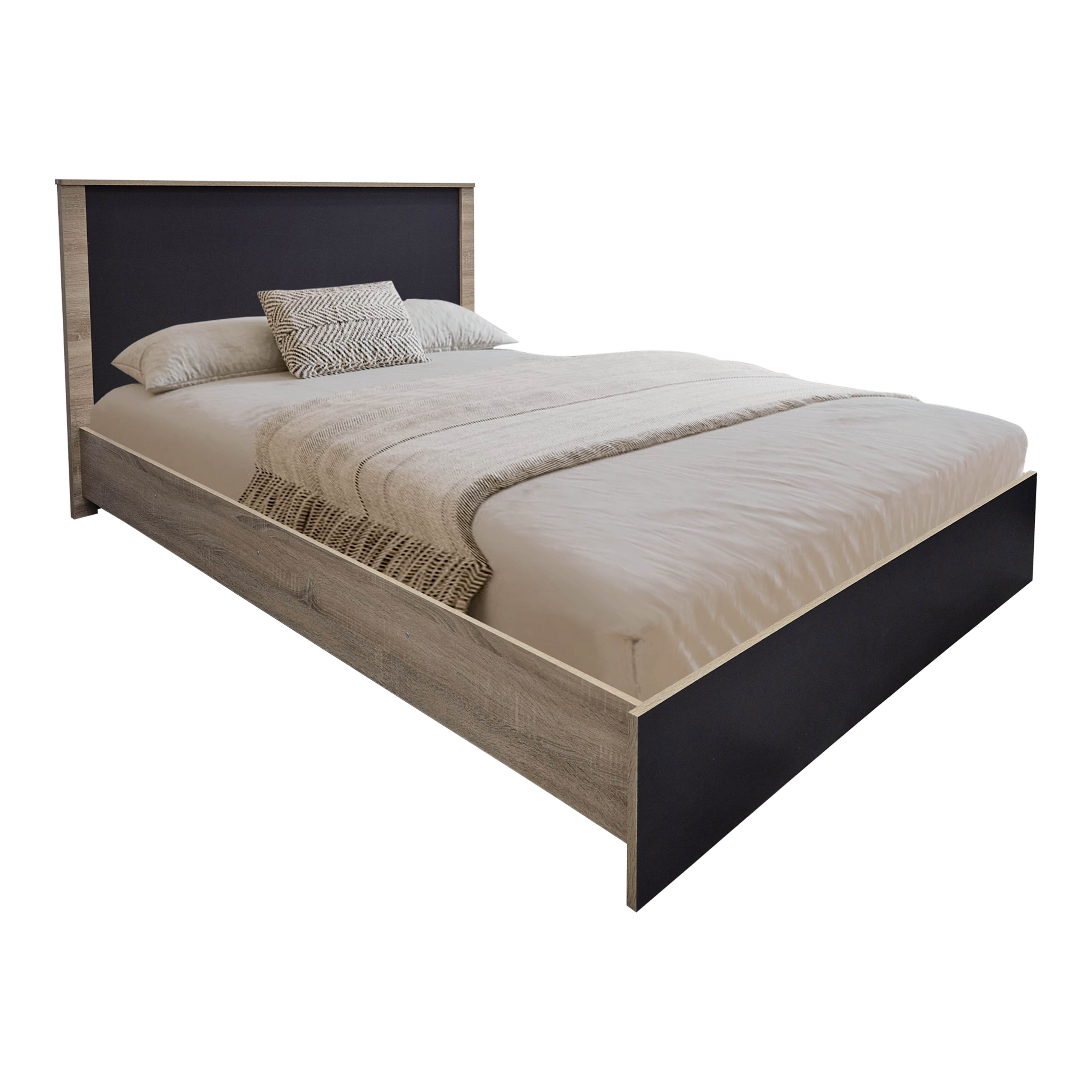 Σετ Κρεβατοκάμαρας Athos Sonoma Ανθρακί με Κρεβάτι 140x200εκ Σετ 3τεμ 2