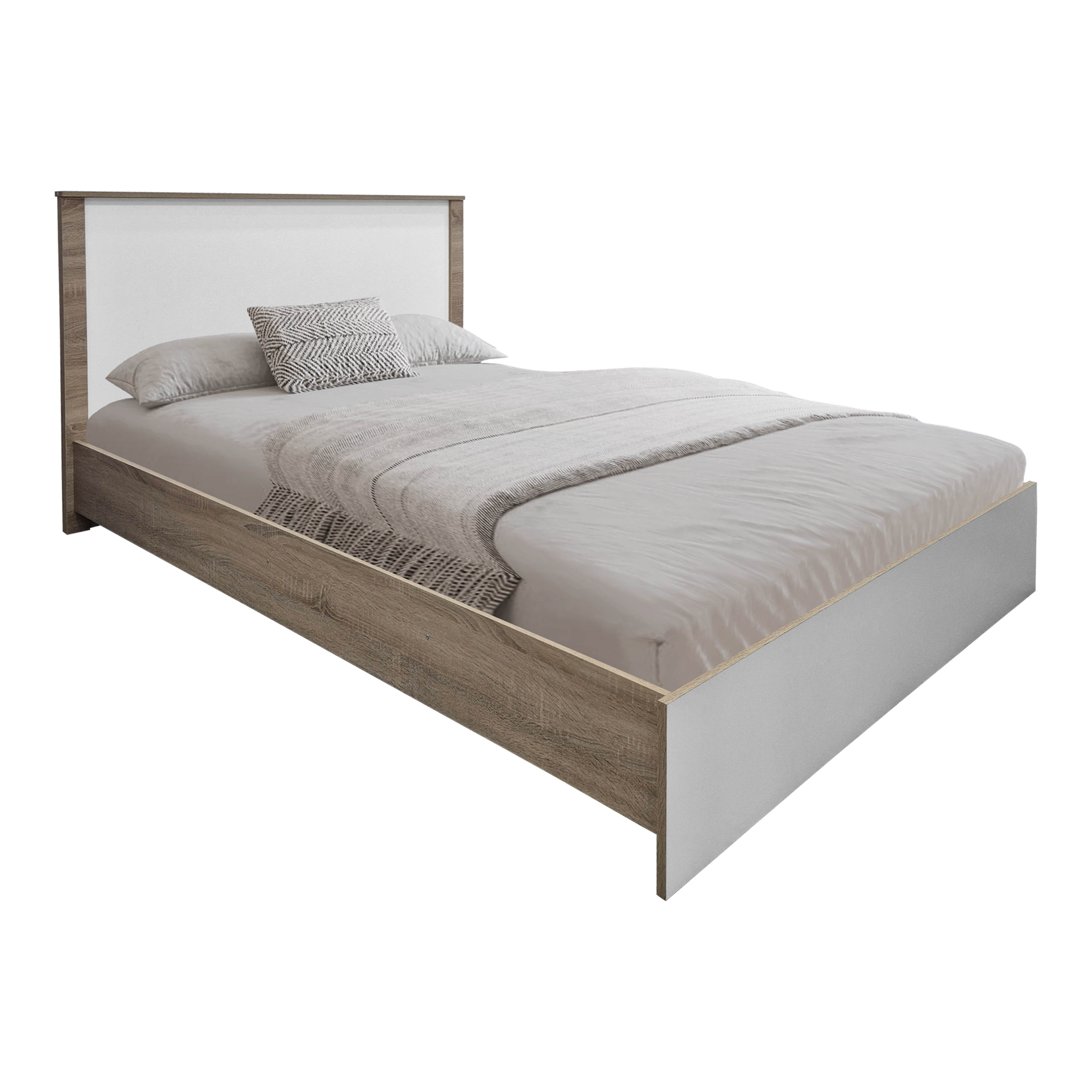 Σετ Κρεβατοκάμαρας Athos Sonoma Λευκό με Κρεβάτι 140x200εκ Σετ 4τεμ 2