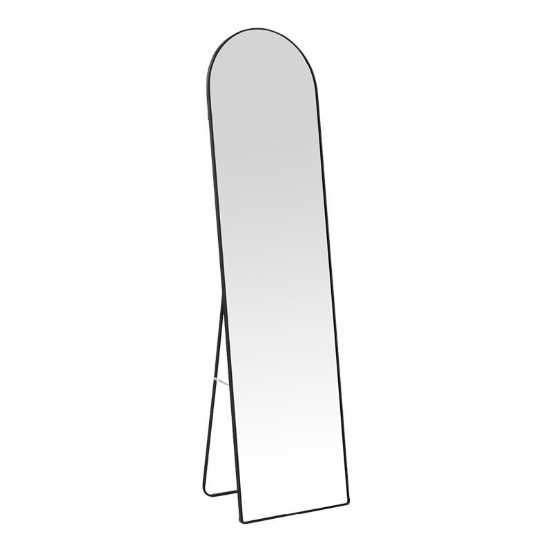 Καθρέπτης Plaza pakoworld αλουμίνιο σε μαύρη απόχρωση 40x28x150εκ 1
