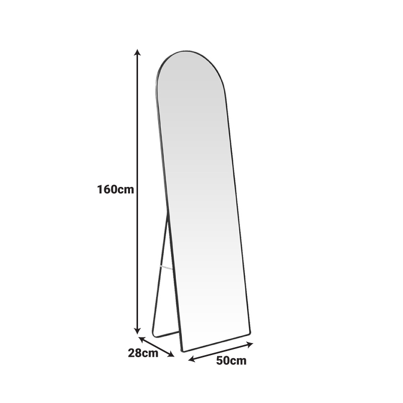 Καθρέπτης Plaza I pakoworld αλουμίνιο σε χρυσή απόχρωση 50x28x160εκ 3