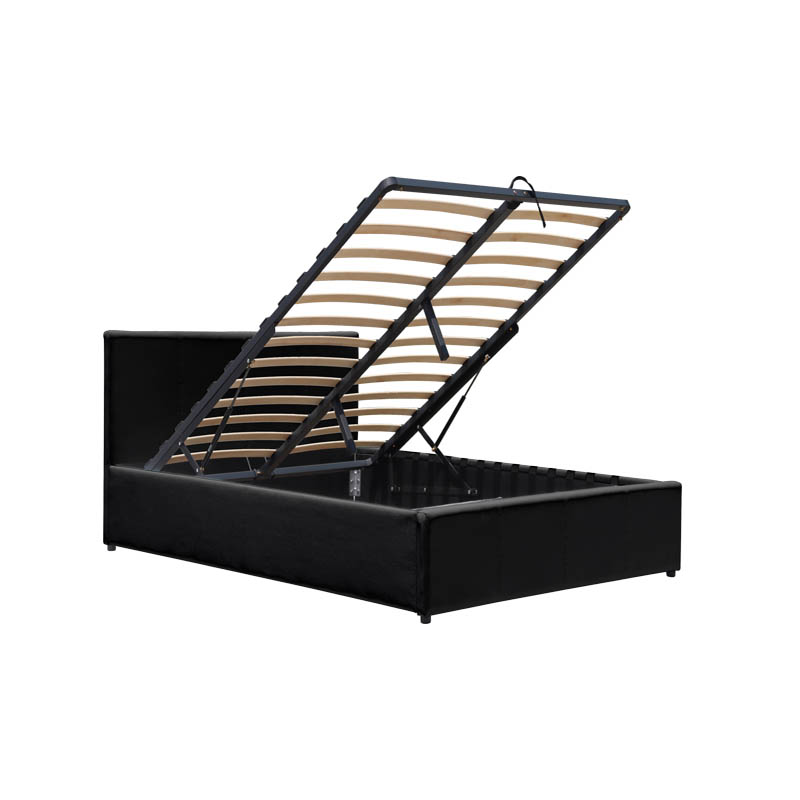 Κρεβάτι Dellia pakoworld με αποθηκευτικό χώρο pu μαύρο 120x200εκ 3