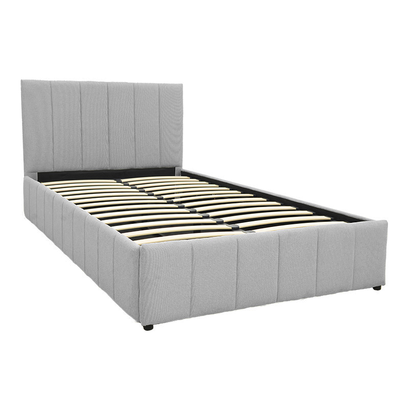 Κρεβάτι Snuggle pakoworld με αποθηκευτικό χώρο ύφασμα γκρι 120x200εκ 4