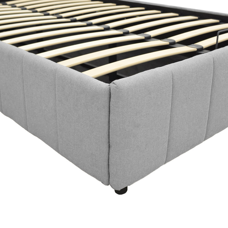 Κρεβάτι Snuggle pakoworld με αποθηκευτικό χώρο ύφασμα γκρι 120x200εκ 7