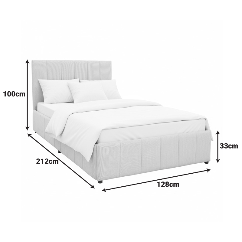 Κρεβάτι Snuggle pakoworld με αποθηκευτικό χώρο ύφασμα γκρι 120x200εκ 8