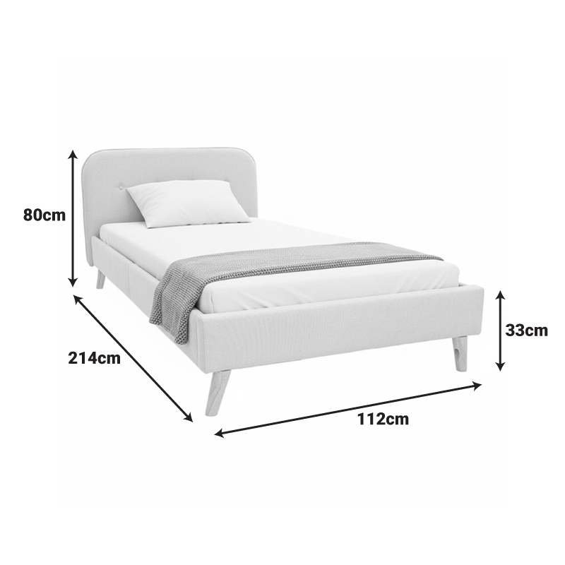 Κρεβάτι LumiLux pakoworld ύφασμα σε μπεζ απόχρωση 100x200εκ 7