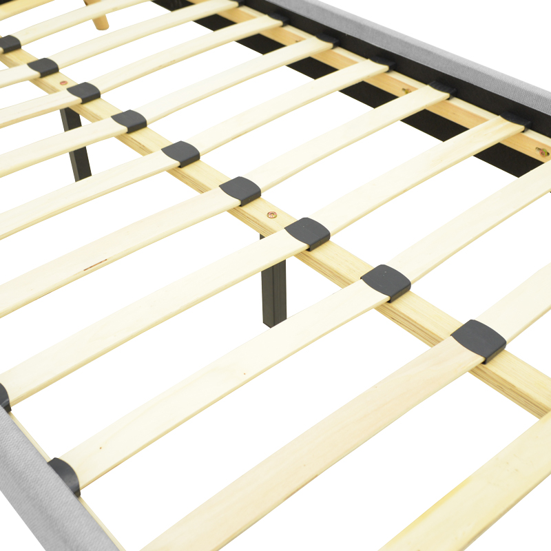 Κρεβάτι LumiLux pakoworld ύφασμα σε γκρι απόχρωση 160x200εκ 6