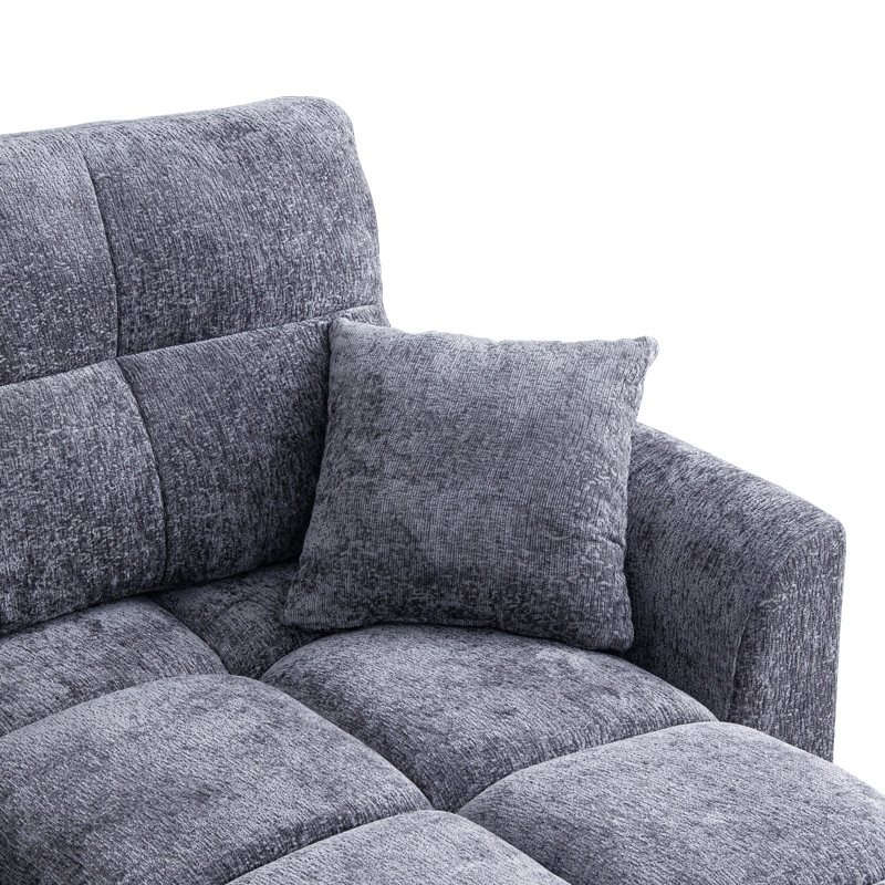 Γωνιακός αναστρέψιμος καναπές κρεβάτι Comfie pakoworld με αποθηκευτικό χώρο ανθρακί ύφασμα 260x158x98εκ 7