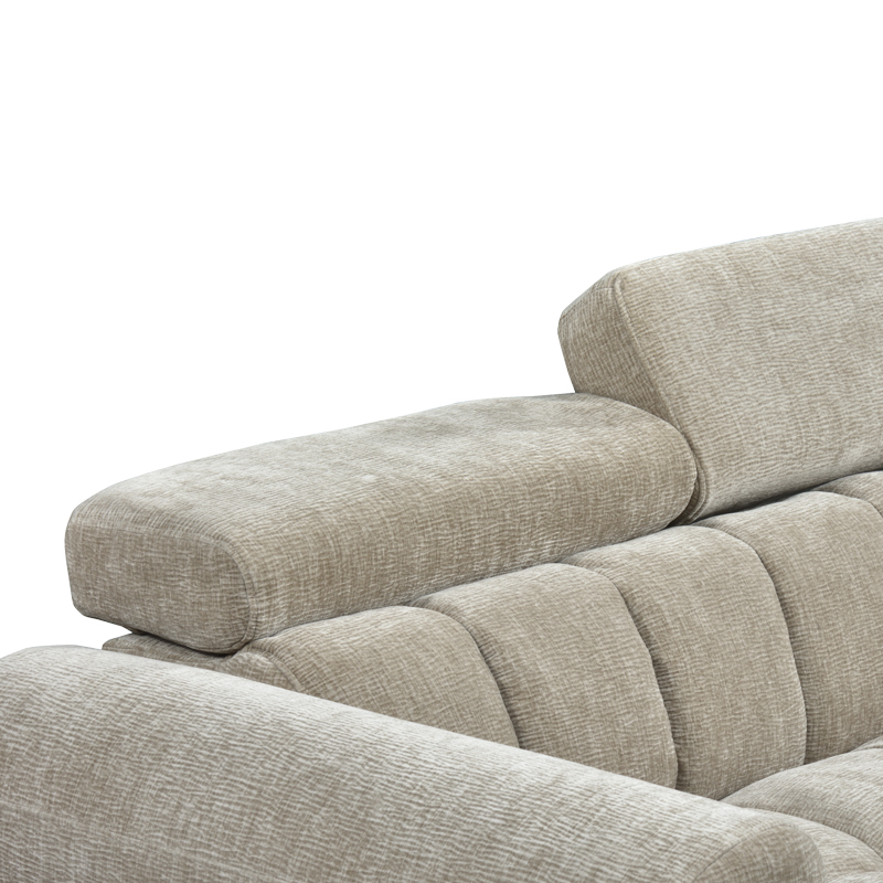 Γωνιακός καναπές-κρεβάτι αριστερή γωνία Nuvora pakoworld με αποθηκευτικό χώρο μπεζ ύφασμα 244x225x79εκ 8