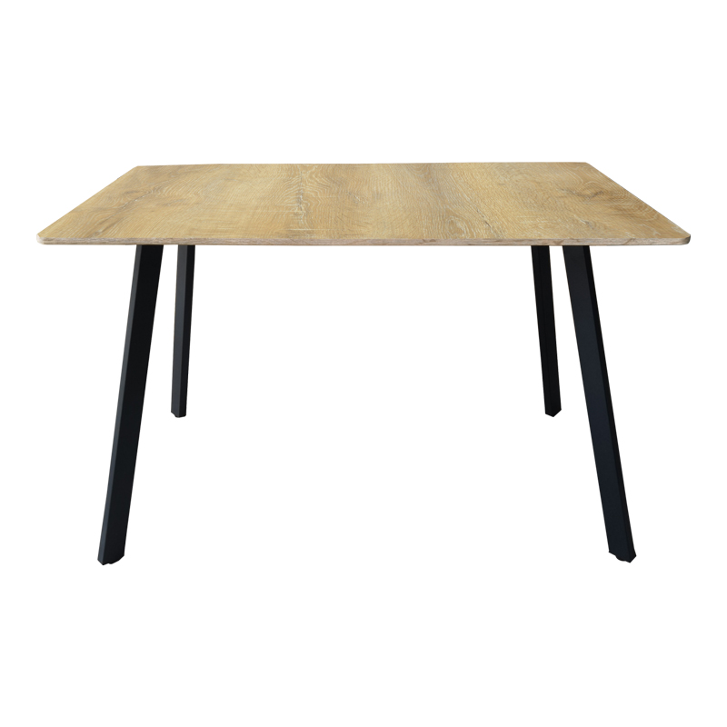 Τραπέζι Squaro pakoworld sonoma mdf με μαύρα μεταλλικά πόδια 120x70x75εκ 3