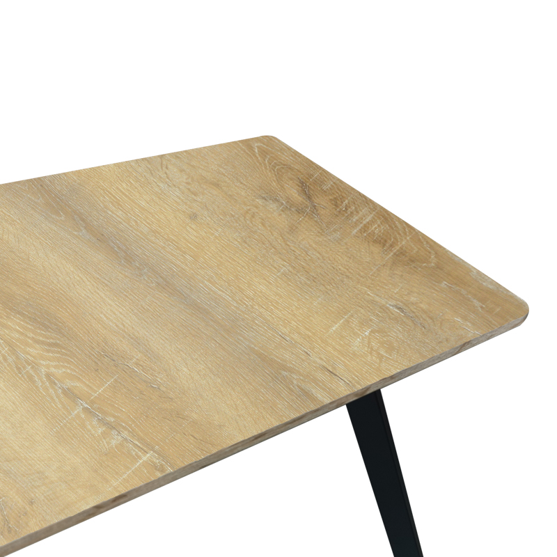 Τραπέζι Squaro pakoworld sonoma mdf με μαύρα μεταλλικά πόδια 120x70x75εκ 4