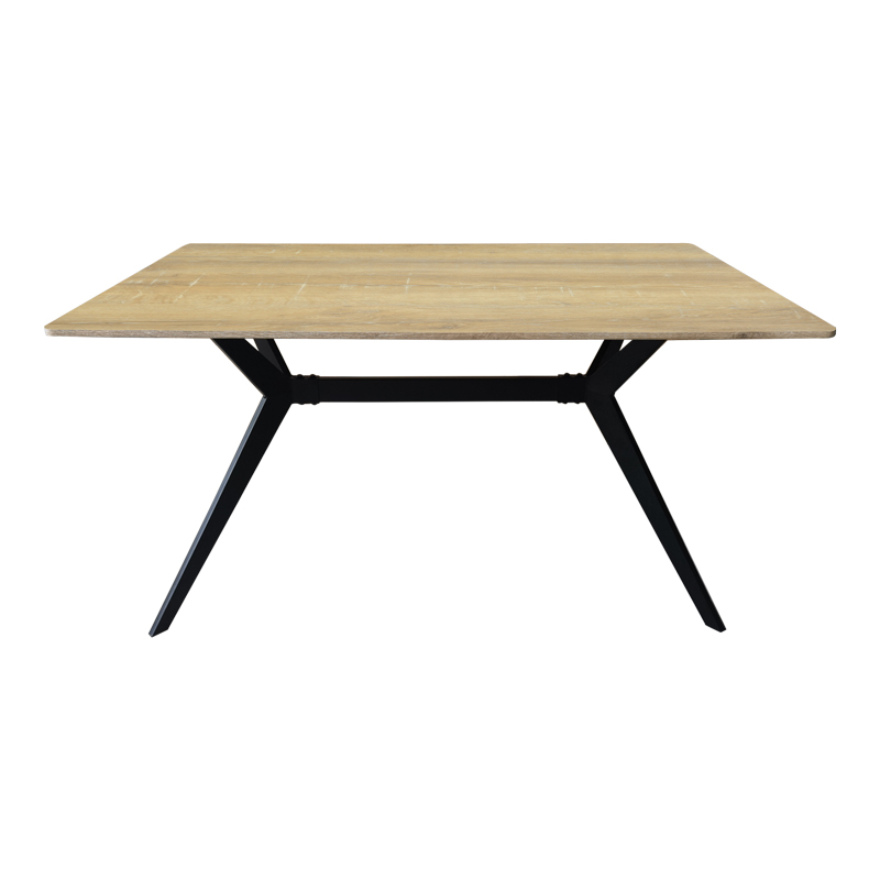 Τραπέζι Ezali pakoworld sonoma mdf με μαύρα μεταλλικά πόδια 140x80x75εκ 3