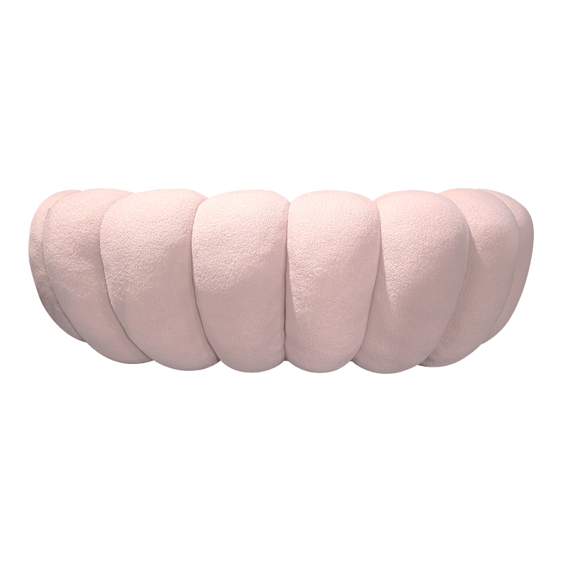 Καναπές Embrace pakoworld μπουκλέ ύφασμα σε ροζ απόχρωση 180x105x65εκ 5