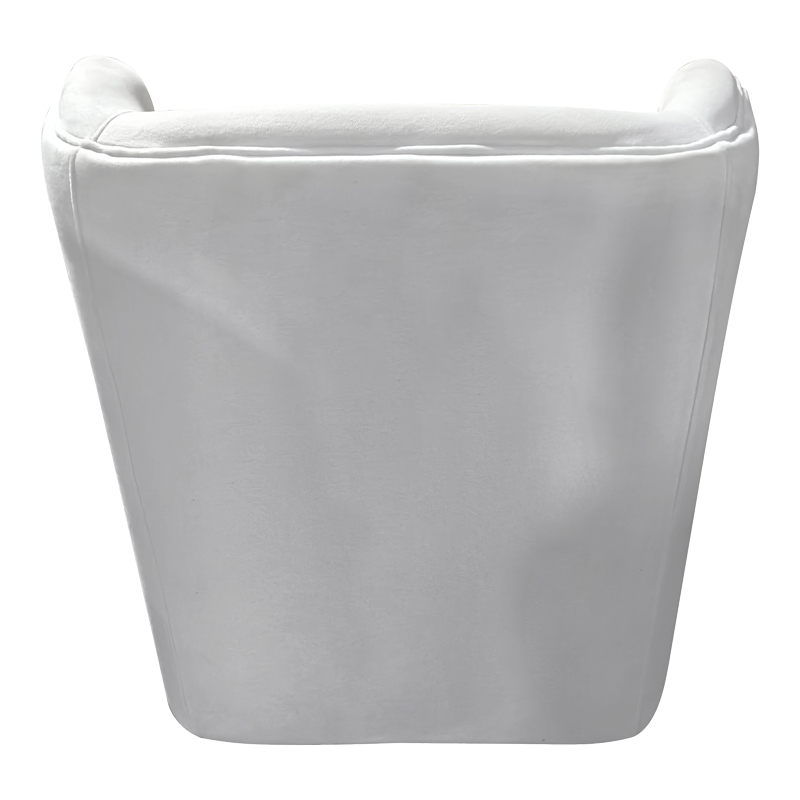 Πολυθρόνα Regalo pakoworld βελούδο σε λευκή απόχρωση 75x88x85εκ 5