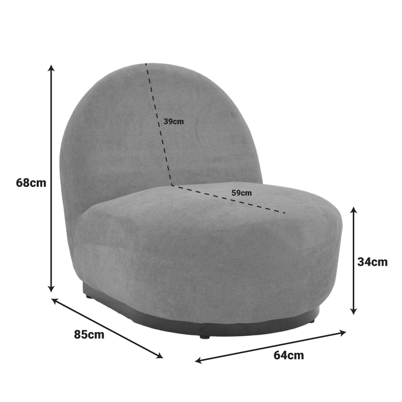 Πολυθρόνα Zenny pakoworld υφασμα terracotta 64x85x68εκ 8