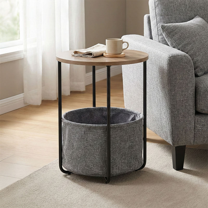 Βοηθητικό τραπέζι Fredami pakoworld sonoma Φ40x50εκ 1