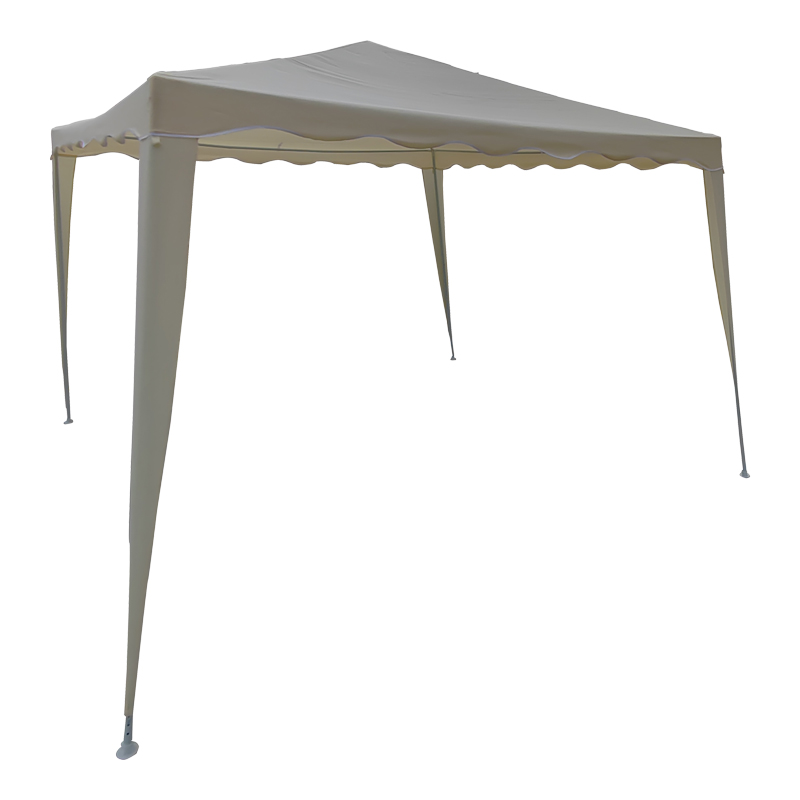 Κιόσκι Gazebo pakoworld μεταλλικός σκελετός - ύφασμα μπεζ 3x3m 1