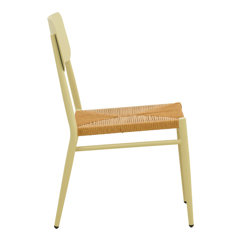 Καρέκλα Giardino pakoworld στοιβαζόμενη αλουμίνιο σε μπεζ -pe rattan σε φυσική απόχρωση 45x56x82εκ 4