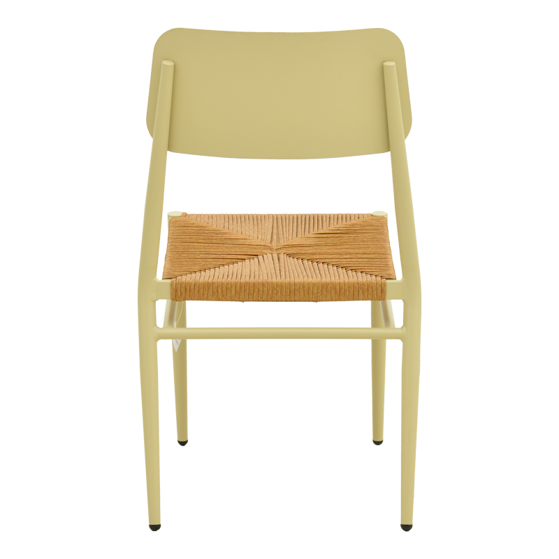 Καρέκλα Giardino pakoworld στοιβαζόμενη αλουμίνιο σε μπεζ -pe rattan σε φυσική απόχρωση 45x56x82εκ 6