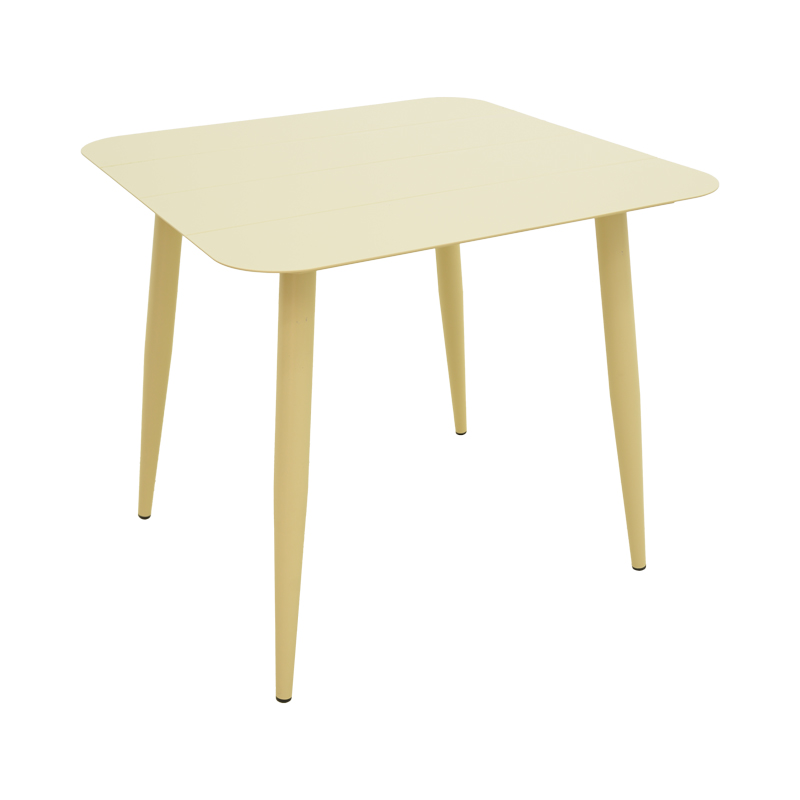 Τραπέζι Vista pakoworld αλουμίνιο σε σαμπανί απόχρωση 80x80x72εκ 1