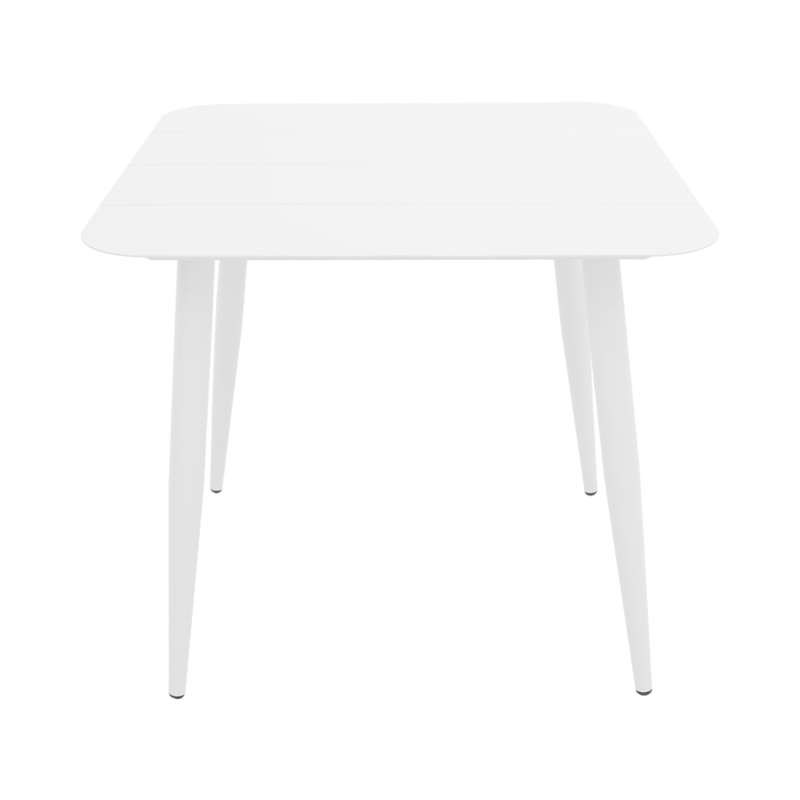 Τραπέζι Vista pakoworld αλουμίνιο σε λευκή απόχρωση 80x80x72εκ 2