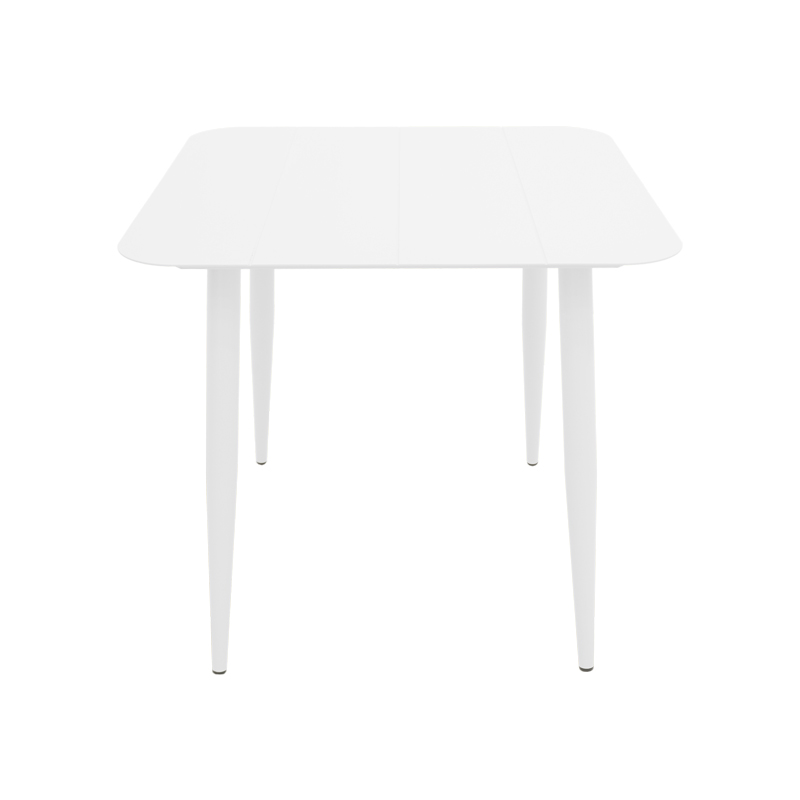 Τραπέζι Vista pakoworld αλουμίνιο σε λευκή απόχρωση 80x80x72εκ 3