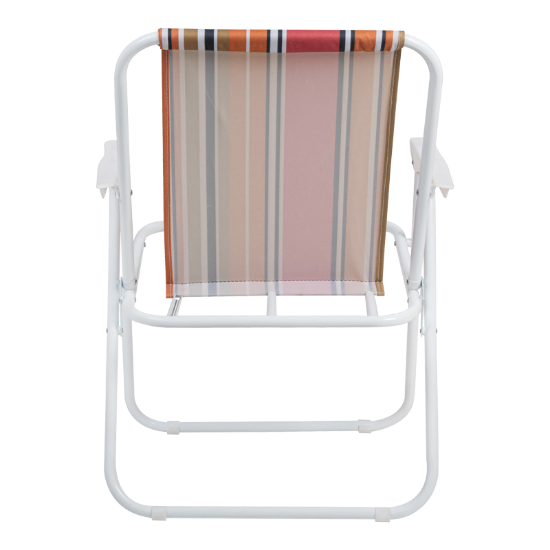 Καρεκλάκι παραλίας-camping Jette pakoworld ροζ ριγέ-λευκό μέταλλο 53x56x73εκ 5