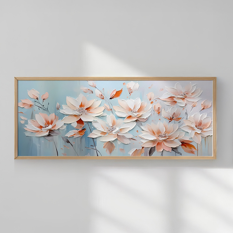 Πίνακας Flowery pakoworld με ψηφιακή εκτύπωση και πλαίσιο 120x2x50εκ 1