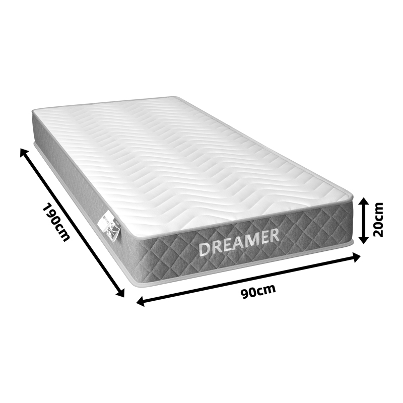 Στρώμα Dreamer pakoworld pocket spring διπλής όψης 20cm 90x190εκ 6