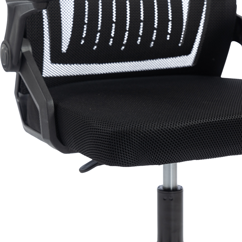 Καρέκλα γραφείου Plymot pakoworld mesh χρώμα μαύρο 48x58x112-122εκ 10