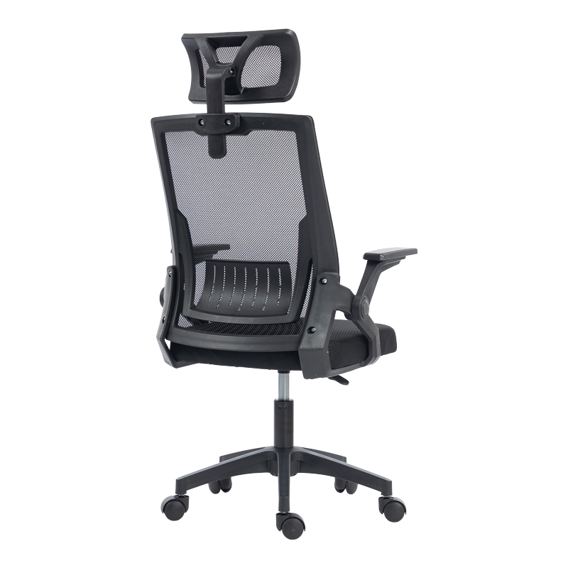 Καρέκλα γραφείου Plymot pakoworld mesh χρώμα μαύρο 48x58x112-122εκ 3