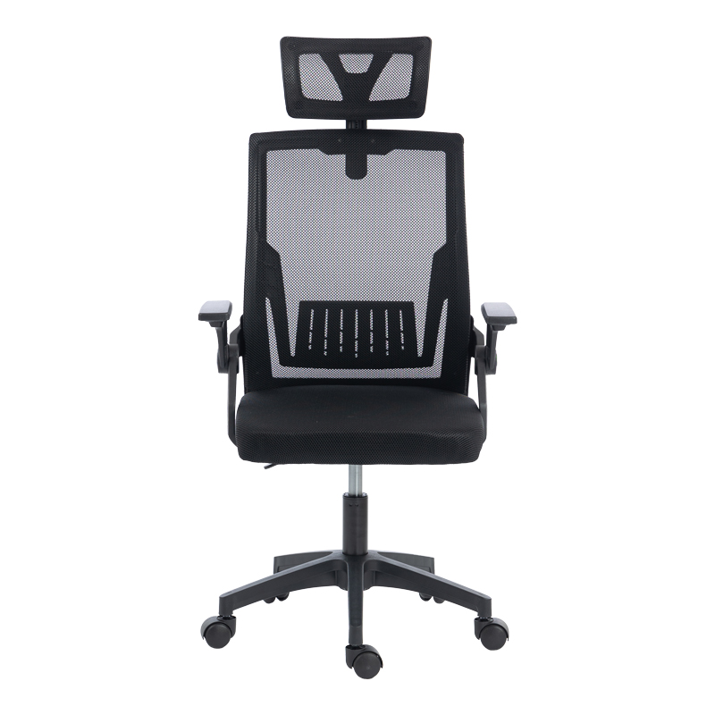 Καρέκλα γραφείου Plymot pakoworld mesh χρώμα μαύρο 48x58x112-122εκ 6