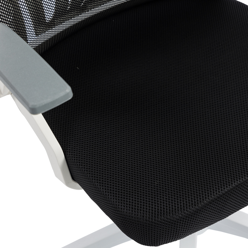 Καρέκλα γραφείου Plymot pakoworld λευκή - mesh μαύρο 48x58x112-122εκ 11