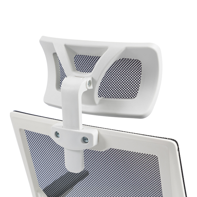 Καρέκλα γραφείου Plymot pakoworld λευκή - mesh μαύρο 48x58x112-122εκ 9