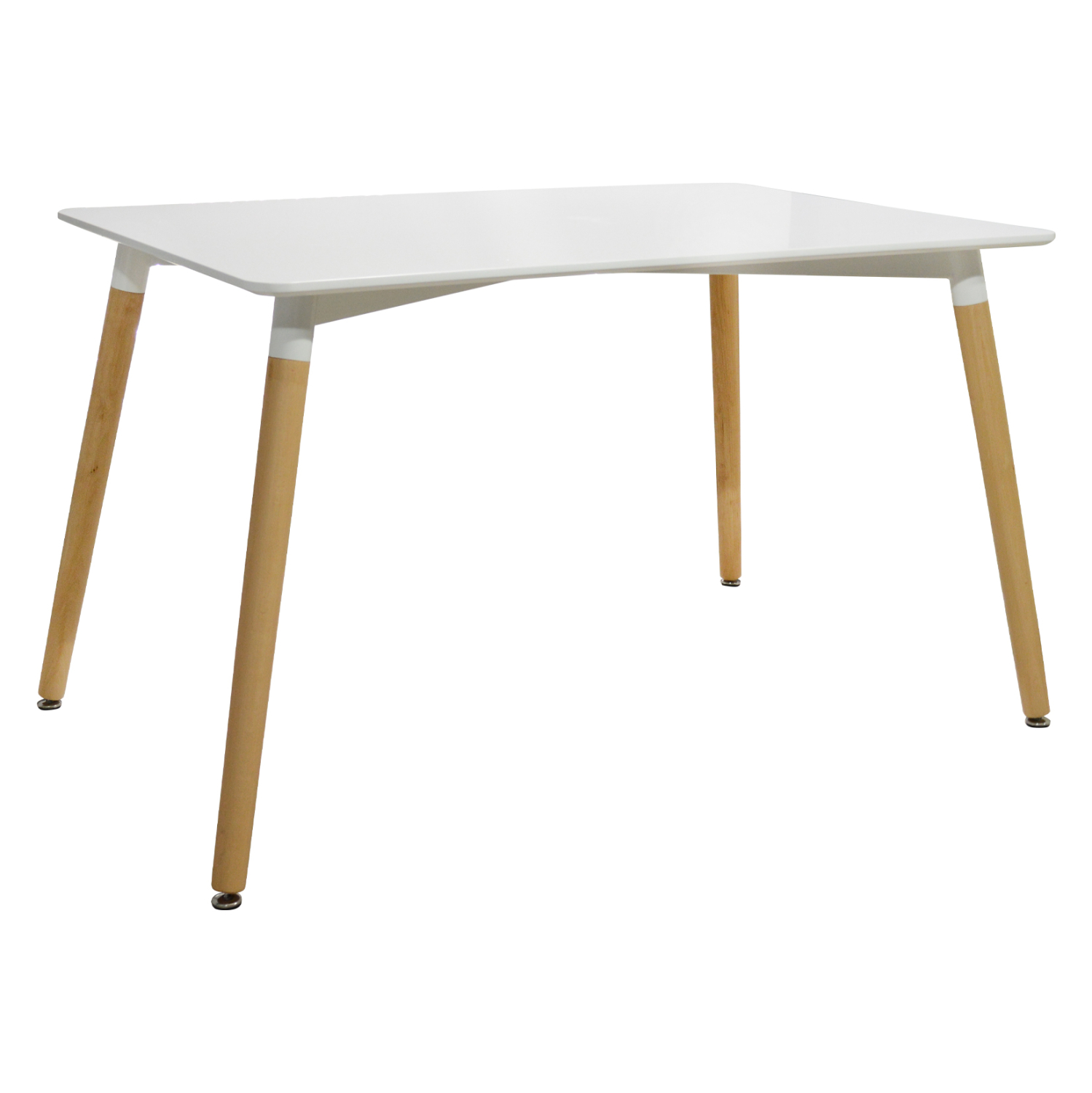 ΤΡΑΠΕΖΙ MINIMAL ΛΕΥΚΟ MDF, ΞΥΛΙΝΑ ΠΟΔΙΑ ΟΞΙΑ, 120Χ80X73Υ ΕΚ. 1