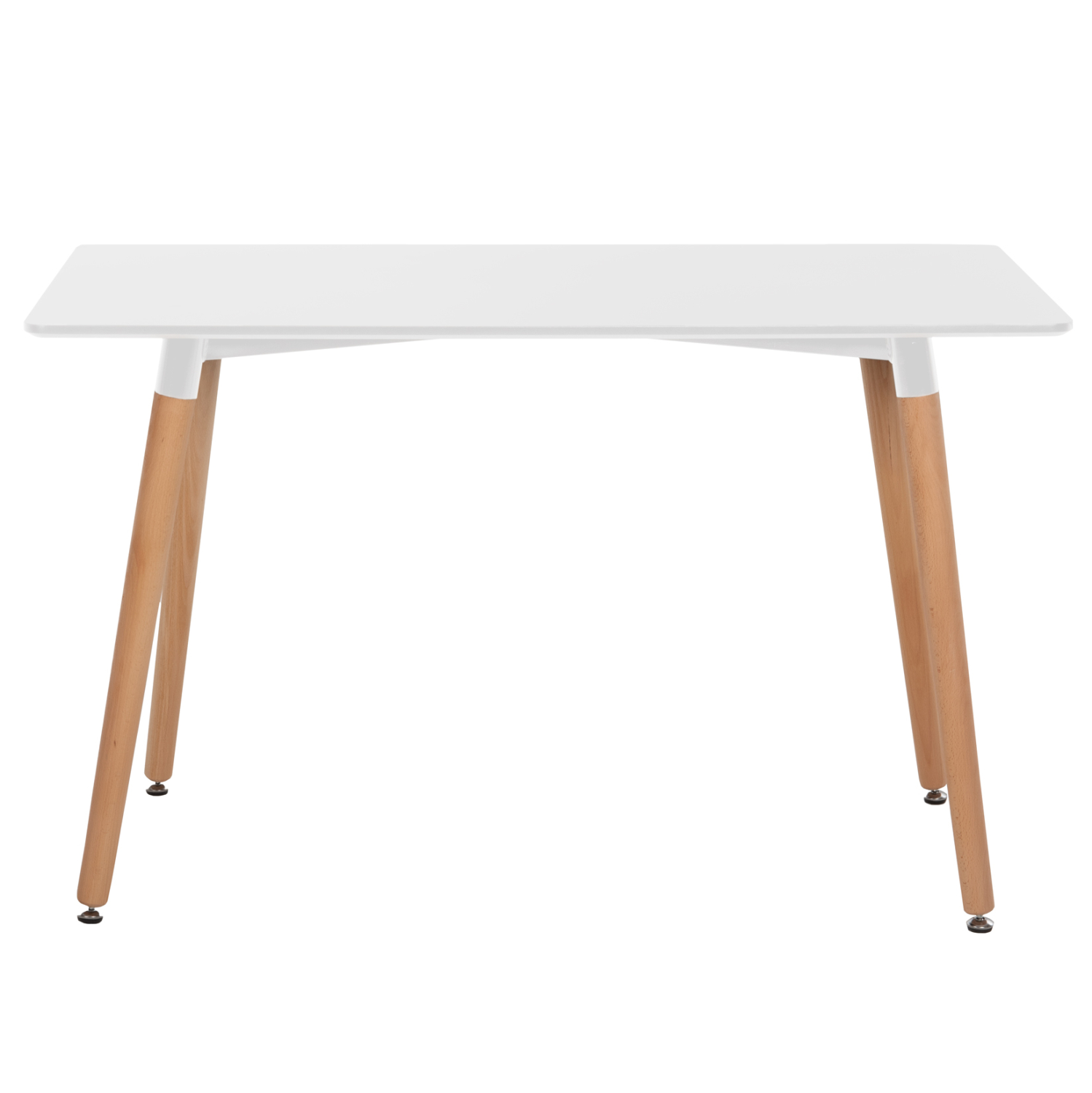 ΤΡΑΠΕΖΙ MINIMAL ΛΕΥΚΟ MDF, ΞΥΛΙΝΑ ΠΟΔΙΑ ΟΞΙΑ, 120Χ80X73Υ ΕΚ. 3