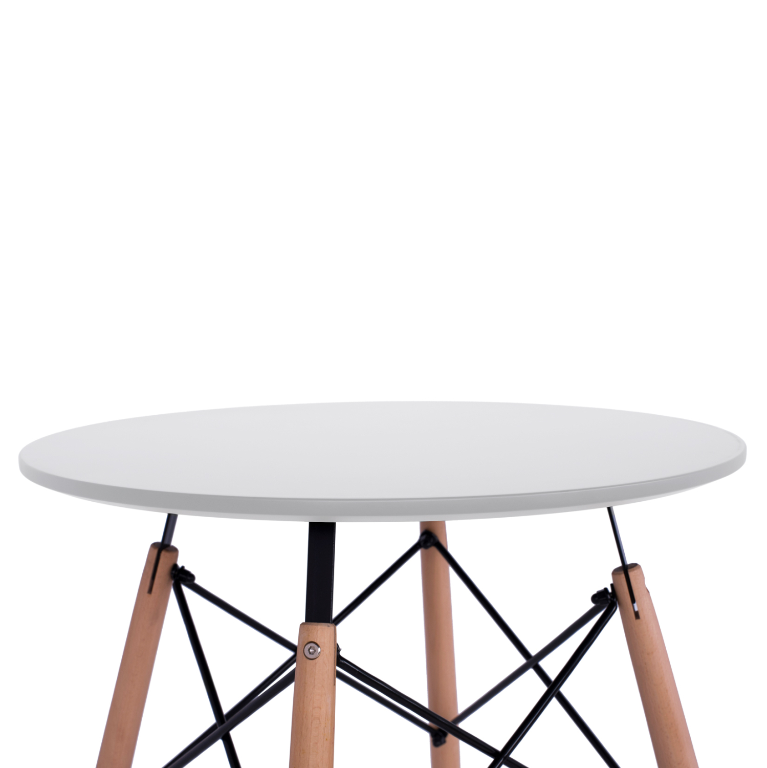 ΤΡΑΠΕΖΙ MINIMAL ΣΤΡΟΓΓΥΛΟ ΛΕΥΚΟ ΧΡΩΜΑ MDF-ΠΟΔΙΑ ΟΞΙΑΣ ΦΥΣΙΚΟ Φ60Χ72Υεκ. 4