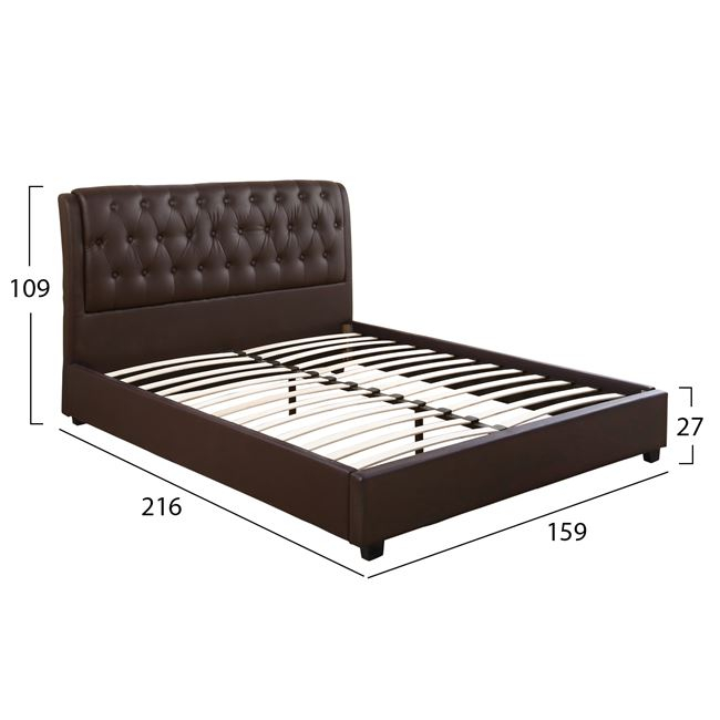 ΚΡΕΒΑΤΙ ODALYS ΜΕ PU ΚΑΦΕ 150x200 εκ. 2