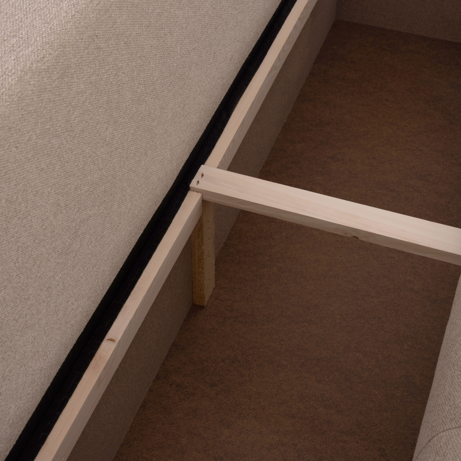 ΓΩΝΙΑΚΟΣ ΚΑΝΑΠΕΣ-ΚΡΕΒΑΤΙ ΜΕ ΑΠΟΘ.ΧΩΡΟ TRENDSTON ΜΠΕΖ ΥΦΑΣΜΑ 298x177x95Υεκ 10