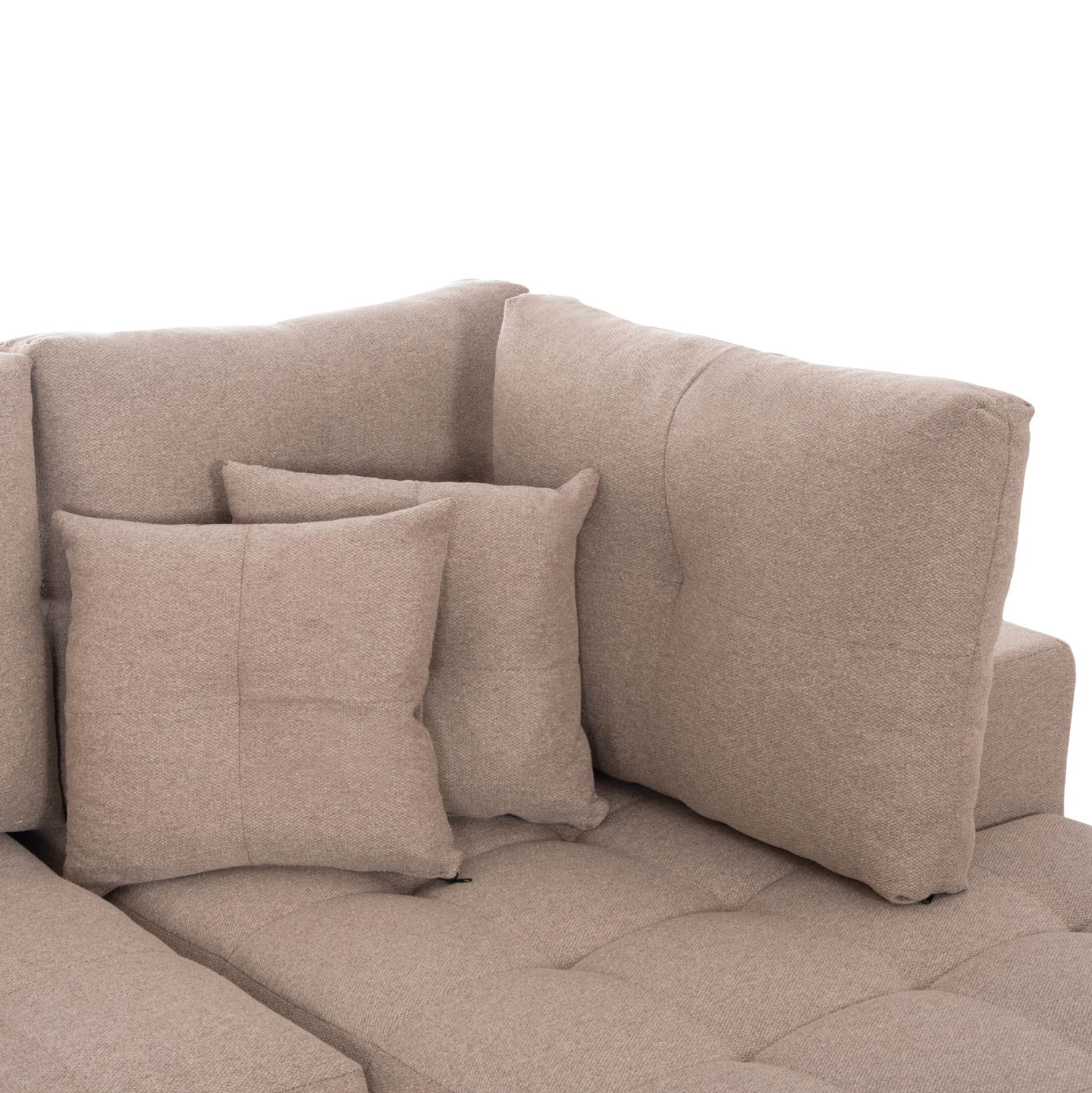 ΓΩΝΙΑΚΟΣ ΚΑΝΑΠΕΣ-ΚΡΕΒΑΤΙ ΜΕ ΑΠΟΘ.ΧΩΡΟ TRENDSTON ΜΠΕΖ ΥΦΑΣΜΑ 298x177x95Υεκ 7