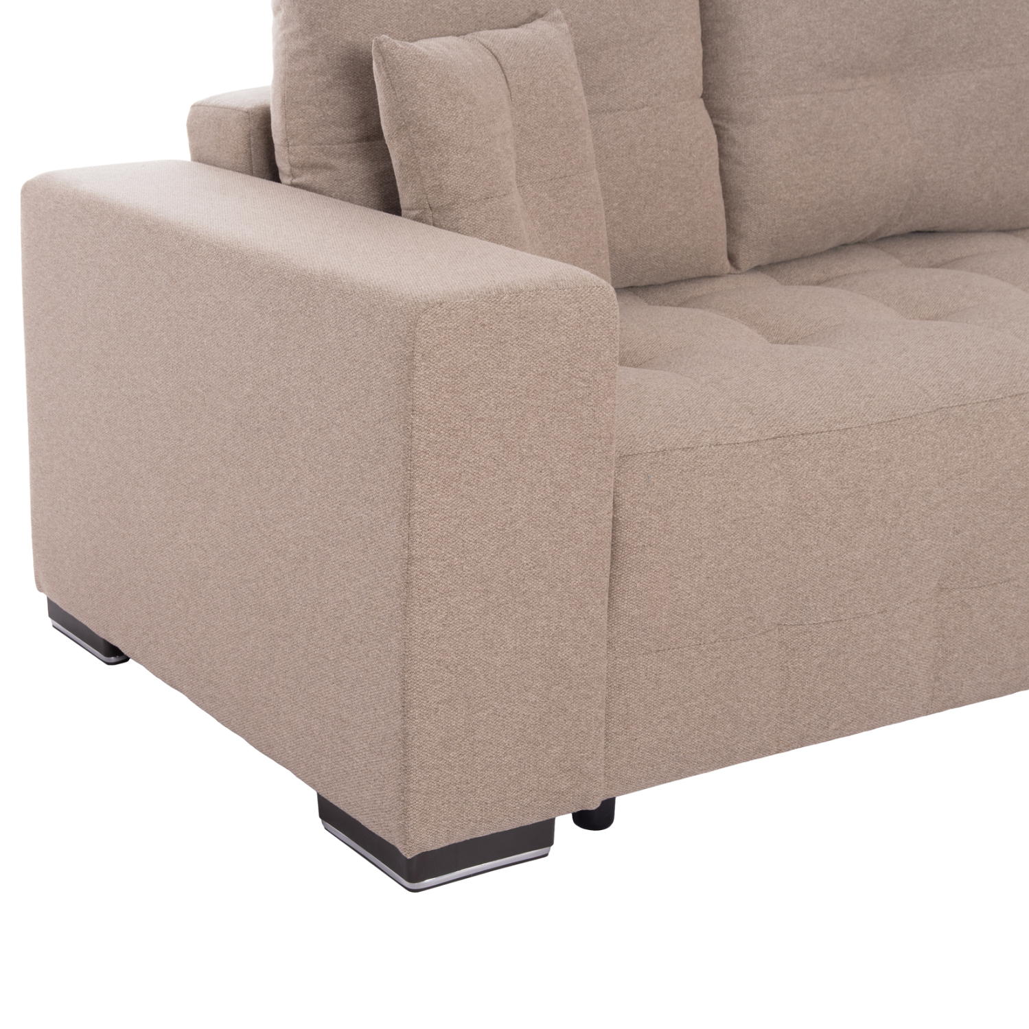 ΓΩΝΙΑΚΟΣ ΚΑΝΑΠΕΣ-ΚΡΕΒΑΤΙ ΜΕ ΑΠΟΘ.ΧΩΡΟ TRENDSTON ΜΠΕΖ ΥΦΑΣΜΑ 298x177x95Υεκ 8