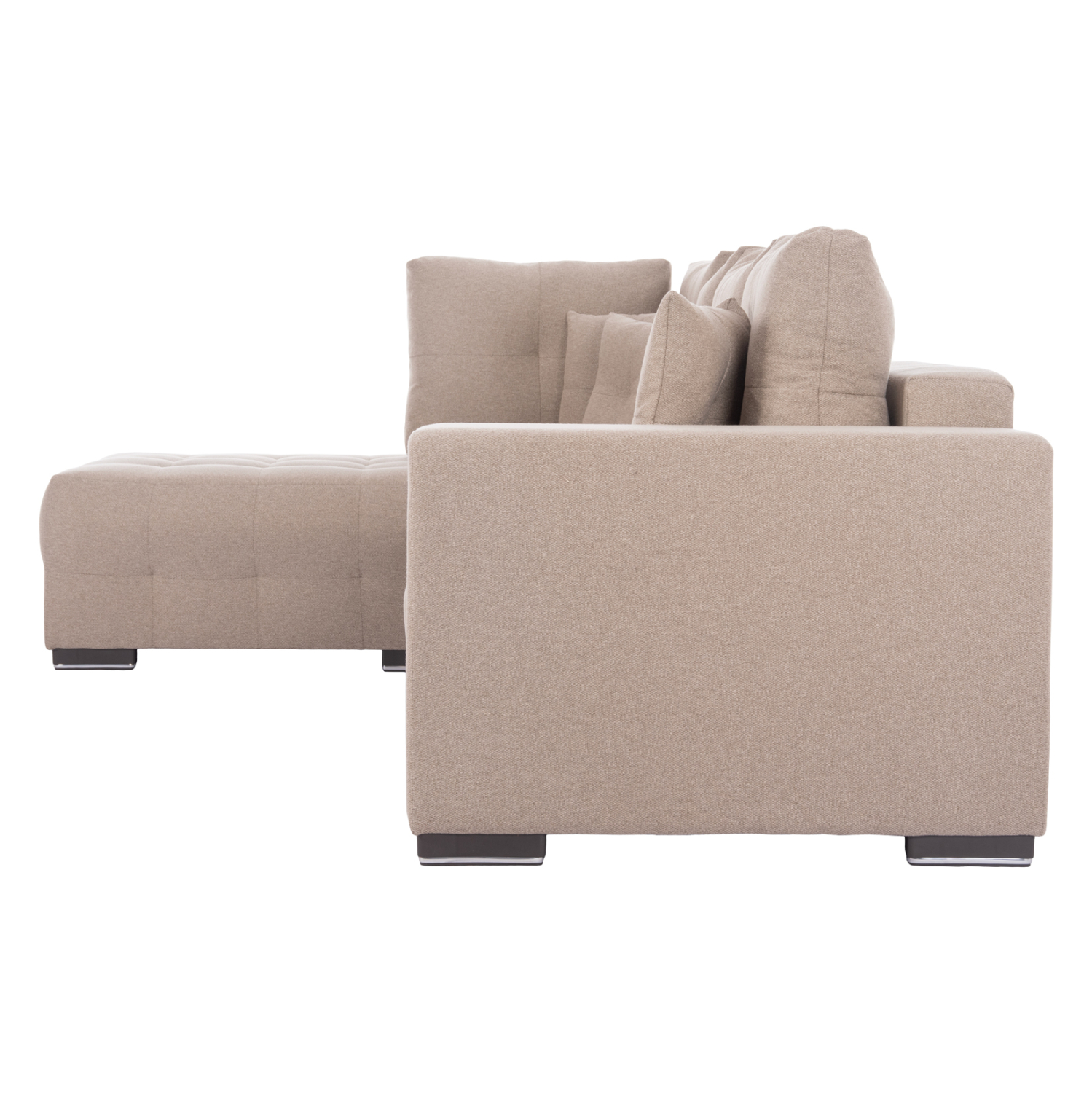 ΓΩΝΙΑΚΟΣ ΚΑΝΑΠΕΣ-ΚΡΕΒΑΤΙ ΜΕ ΑΠΟΘ.ΧΩΡΟ TRENDSTON ΜΠΕΖ ΥΦΑΣΜΑ 298x177x95Υεκ 5