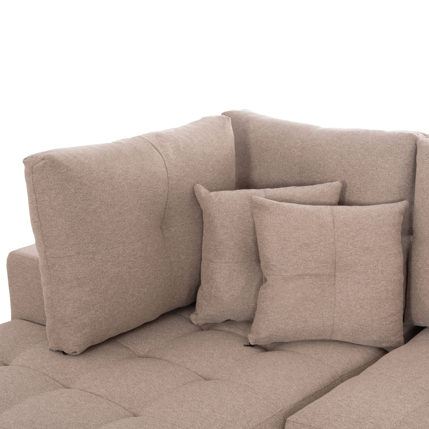 ΓΩΝΙΑΚΟΣ ΚΑΝΑΠΕΣ-ΚΡΕΒΑΤΙ ΜΕ ΑΠΟΘ.ΧΩΡΟ TRENDSTON ΜΠΕΖ ΥΦΑΣΜΑ 298x177x95Υεκ 7