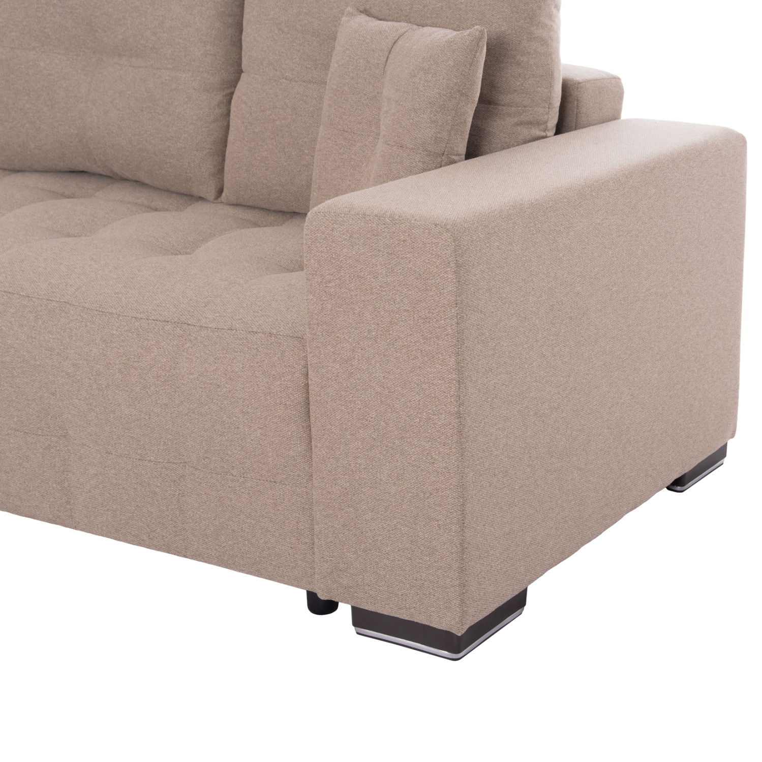 ΓΩΝΙΑΚΟΣ ΚΑΝΑΠΕΣ-ΚΡΕΒΑΤΙ ΜΕ ΑΠΟΘ.ΧΩΡΟ TRENDSTON ΜΠΕΖ ΥΦΑΣΜΑ 298x177x95Υεκ 8