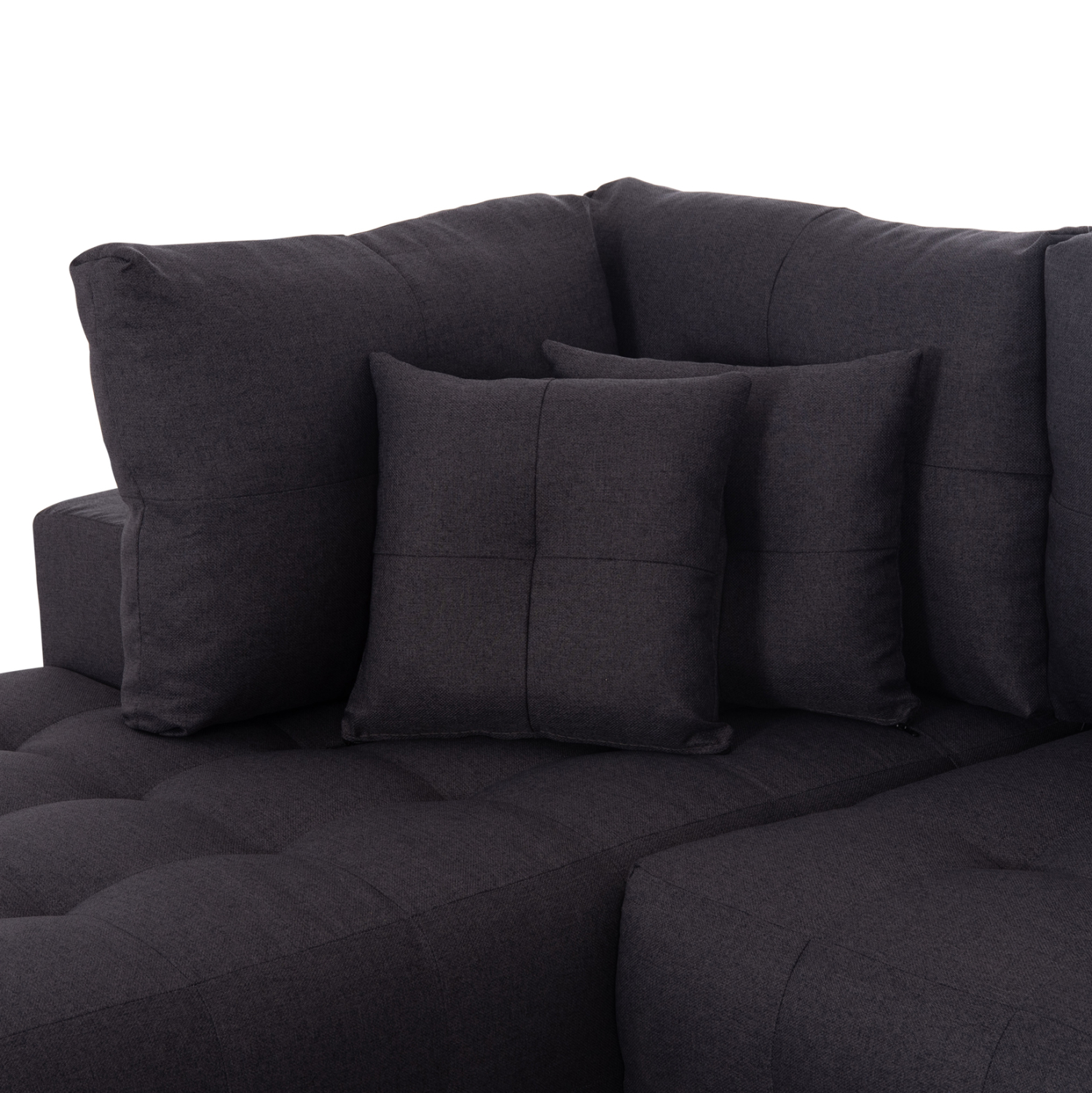 ΓΩΝΙΑΚΟΣ ΚΑΝΑΠΕΣ-ΚΡΕΒΑΤΙ ΜΕ ΑΠΟΘ.ΧΩΡΟ TRENDSTON ΓΚΡΙ ΥΦΑΣΜΑ 298x177x95Υεκ 7