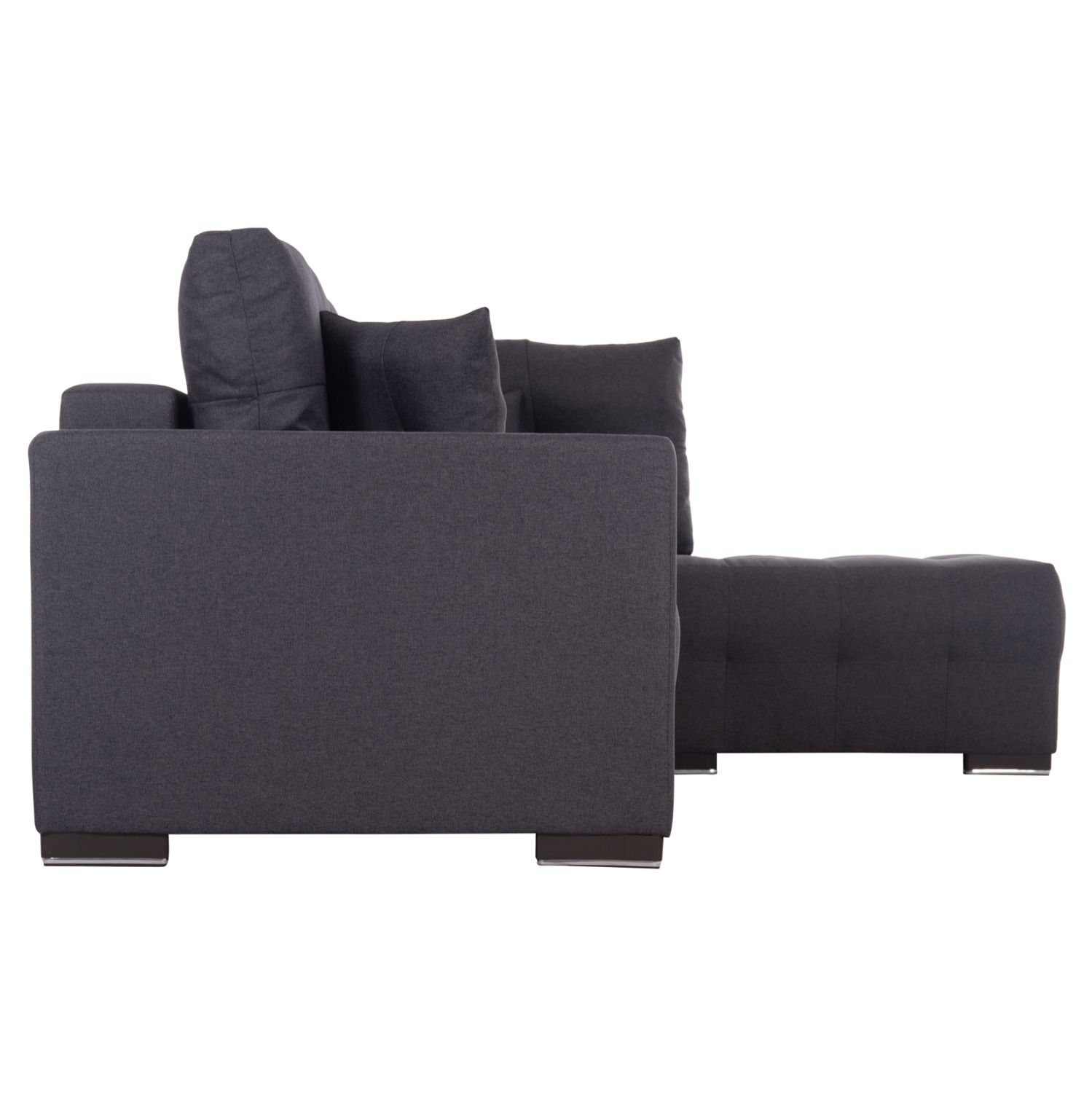 ΓΩΝΙΑΚΟΣ ΚΑΝΑΠΕΣ-ΚΡΕΒΑΤΙ ΜΕ ΑΠΟΘ.ΧΩΡΟ TRENDSTON ΓΚΡΙ ΥΦΑΣΜΑ 298x177x95Υεκ 5